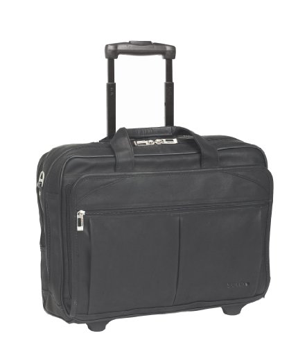 SOLO Classic Collection Rolling Laptop Case, Check-Fast Airport Security-Friendly Case Holds Notebook Computer up to 15.6 Inches, Black, D529-4