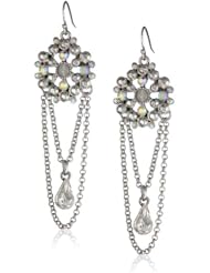Jessica Simpson Icy Mountainside Draped Chain Drop Earrings