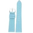 Watch Band Genuine Leather Lizard Grain Light Blue 16mm