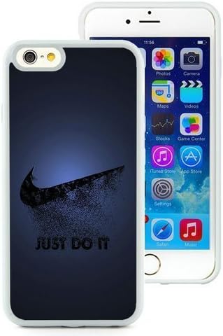Fashion Custom Made Case/Cover/Skin For Iphone 6 6s - Blue - Rubber Case With Nike Logo Just Do It (Laser Technology)