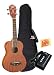 Oscar Schmidt by Washburn OU2 Concert Ukulele Bundle with Gig Bag, Tuner, and Polishing Cloth - Mahogany Top, Back, and Sides