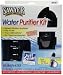 Sawyer Inline Water Purifier Kit The Sawyer Inline Water Purifier Kit comes with a Polycarbonate Bottle and Faucet Adapter. No Pumping, No Chemicals, No Waiting, No Worries! JUST DRINK! Get Bacteria & Virus FREE water from any fresh water source. Just dip and drink! Contents: .02 Micron Absolute Hollow Fiber Membrane Inline Filter 34oz. Polycarbonate Bottle with Flip-top Cap 2 Extra Drinking Straws 2 Stainless Steel Hose Clamps 1 Tube Re-Connector 1 Tube Adapter 1 Faucet Adapter Detailed instruction sheet