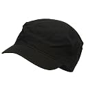 Fitted Cotton Ripstop Army Cap-Black
