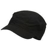 Fitted Cotton Ripstop Army Cap-Black