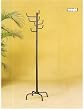 Modern Style Black Finish Metal Coat Hat Rack
