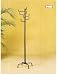 Modern Style Black Finish Metal Coat Hat Rack