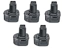 Five Dewalt DW9057 7.2 Volt Compact Batteries by DeWalt