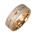 Gold Tone Stainless Steel "Love Only You" Cubic Zirconia Band Ring