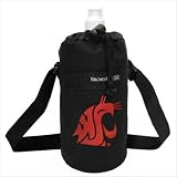 WSU Washington State University Logo Water Bottle Holder and Bottle Sport Fitness Workout Gifts and Gift Ideas For Man Men Him Her Women Ladies Runners Joggers Sports OFFICIAL NCAA MERCHANDISE Waterbottle