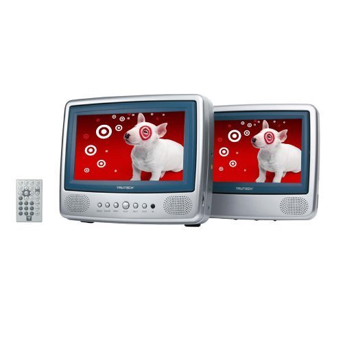 TrueTech 7 inch Dual Screen Portable DVD LCD