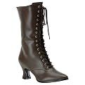 Victorian Lace Up Adult Boots - Brown
