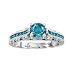 1.10ct tw Diamond Engagement Ring 0.70ct Blue Center - 5