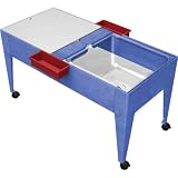Mobile Double Mite Sand and Water Activity Table - Clear Tubs - 24H