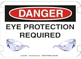 10 x 14 Photo Realistic Danger Signs- Eye Protection Required