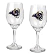 NFL St. Louis Rams 14-Ounce Wine Glass (Set of Two)