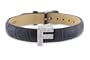 Diamond Clip On Initial letter "F" with Black Leather Bracelet