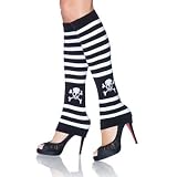 Acrylic Striped Skull Leg Warmer