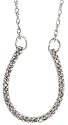 10ct White Gold 17" Thin Chain & 9/16" (15mm) tall Horse Shoe Pendant, w/ 0.12 Carat Brilliant Cut Diamonds