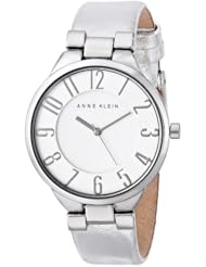 Anne Klein Womens AK/1633SVSI Easy-to-Read Dial Silver-Tone Metallic Strap Watch