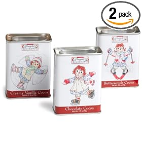 McSteven's Raggedy Ann Chocolate Cocoa Gift Set, 3-Count, 2.5-Ounce Tins (Pack of 2)