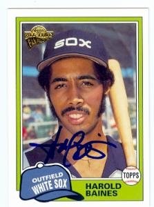 Harold Baines Autographed/Hand Signed baseball card (Chicago White Sox) 2003 Topps All Time Fan Favo