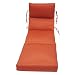 Herringbone Coral Spun Poly Cartridge Chaise Cushion