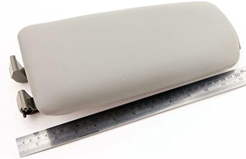 Grey Leather Armrest Center Box Console Lid Cover for 2004-2008 Audi A4 B7