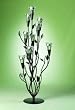 30-in Metal Tree with Clear Glass Cones and Flickering Electric Tealights