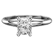 .30 CT D SI2 CUSHION DIAMOND SOLITAIRE 14K WHITE GOLD