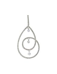 14K White Gold Diamond Dashing Diamonds Pendant (chain NOT included)