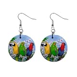 Parrot Macaw Earrings Limited Edition Violano Art Jewelry