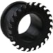 Single Silicone Double Flared Saw Blade Eyelet: 00g 3/8 Black