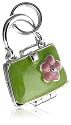 Sterling Silver Pink Flower Handbag Charm