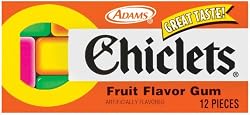 Chiclets Assorted Fruit Gum, 12-Piece Packages (Pack of 120)
