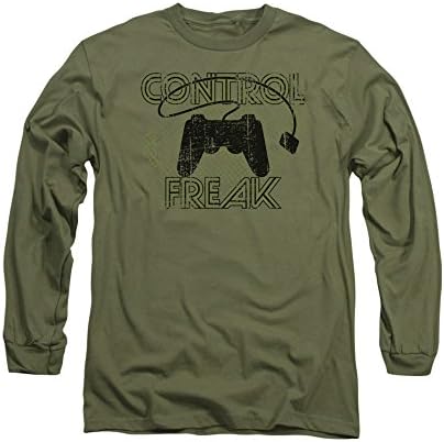 Control Freak Funny Video Games Gamer Humor Saying Adult L-Sleeve T-Shirt
