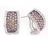 14K 1.40 CTW Chocolate & White Diamond Earrings