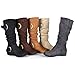 Journee Collection Womens Extra Wide Calf Slouch Buckle Knee High Boots
