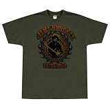 Jimi Hendrix - On Fire Flocked T-Shirt