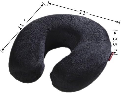 Vanzoe Comport Master U-Shape Memory Foam Travel Pillow(black) Neck Pillow Best Travel Pillow for Airplane Train Car or Home Use