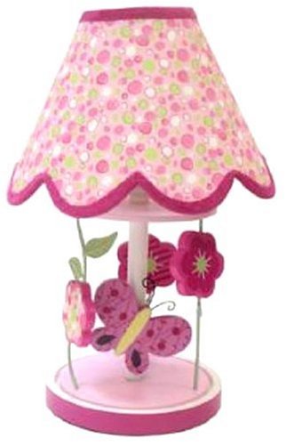Lambs and Ivy Tivoli Garden Lamp with Shade, Raspberry
