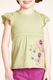 Autograph Pure Cotton Floral Appliqué Slub Top [T77-4837E-Z]
