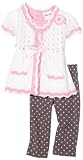 Little Lass Baby-girls Newborn 3 Piece Sweater Set with Polka Dots Capri