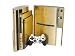 PlayStation 3 Skin (PS3) - NEW - BRUSHED GOLD system skins faceplate decal mod