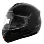 Advanced Hawk Gloss Black Dual Visor Full Face Motorcycle Helmet - Size : Medium