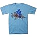 Happy Family Clothing Robot Rides Triceratops Mens T-Shirt