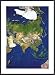 Asia From Space by unknown 26.00X38.00 Framed with Black Metal Frame