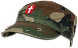 Cap - Green Camo Cross (Flat Top)