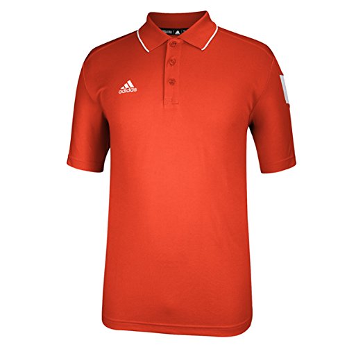 adidas Mens Shockwave Polo, Collegiate Orange/White, Large