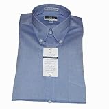 Tall Men's Blue Buttondown "No Iron" Dress Shirt by Enro