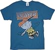 Junk Food Peanuts Charlie Brown Player Blue T-Shirt Tee